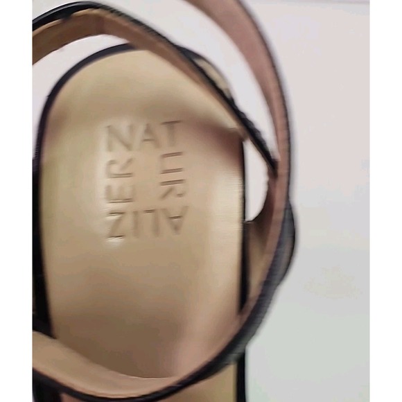 Naturalizer Womens 10 Mallory Black Ankle Strap Platform Sandal Classic Corpcore - Picture 7 of 9